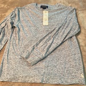 Boys Polo long sleeve shirt size medium 10/12
